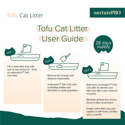 NurturePRO Tofu Cat Litter 7L | Fast Clumping & Low Dust